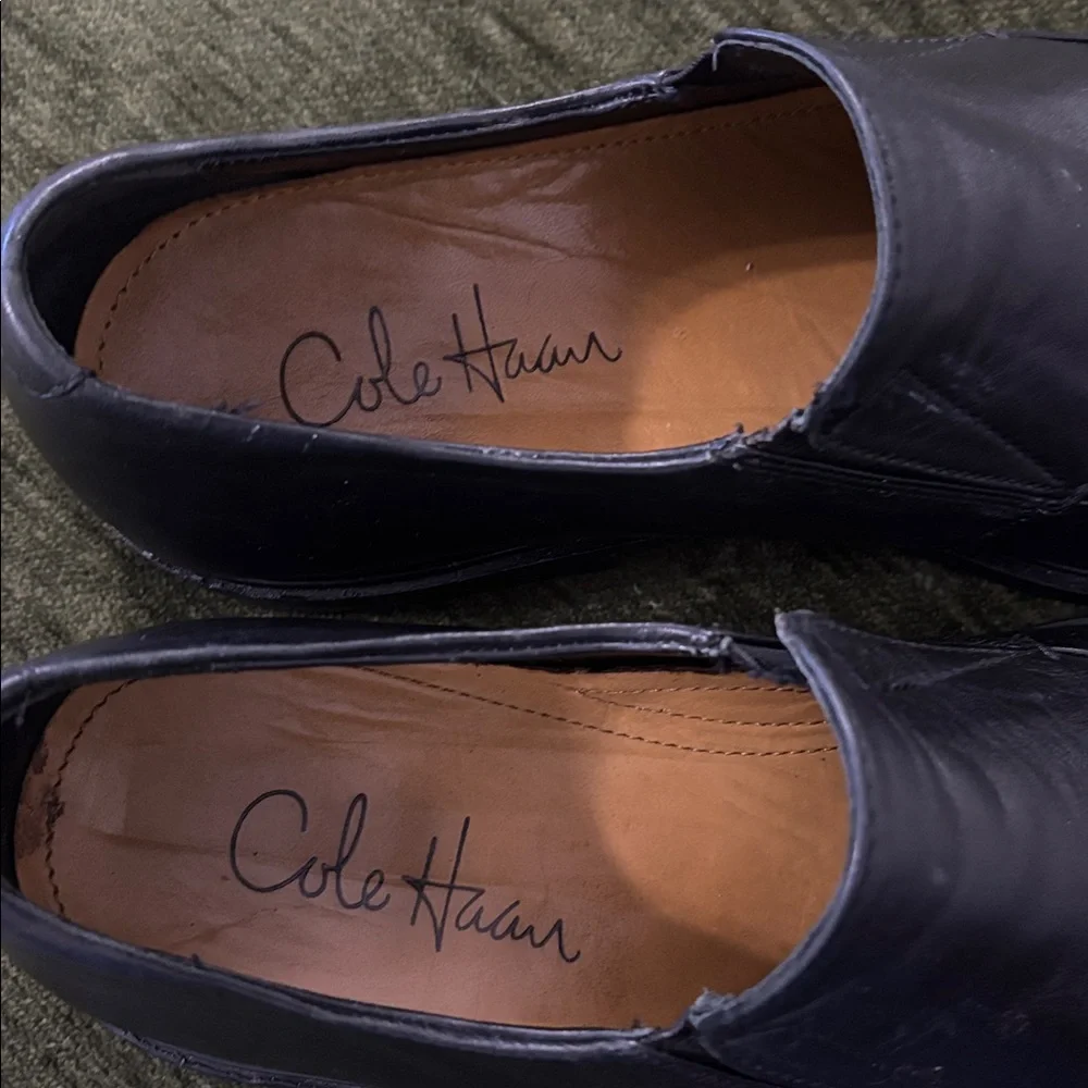 Cole Haan Air Jackson Black‎ Leather Slip On Loafer Shoes Men Size 9